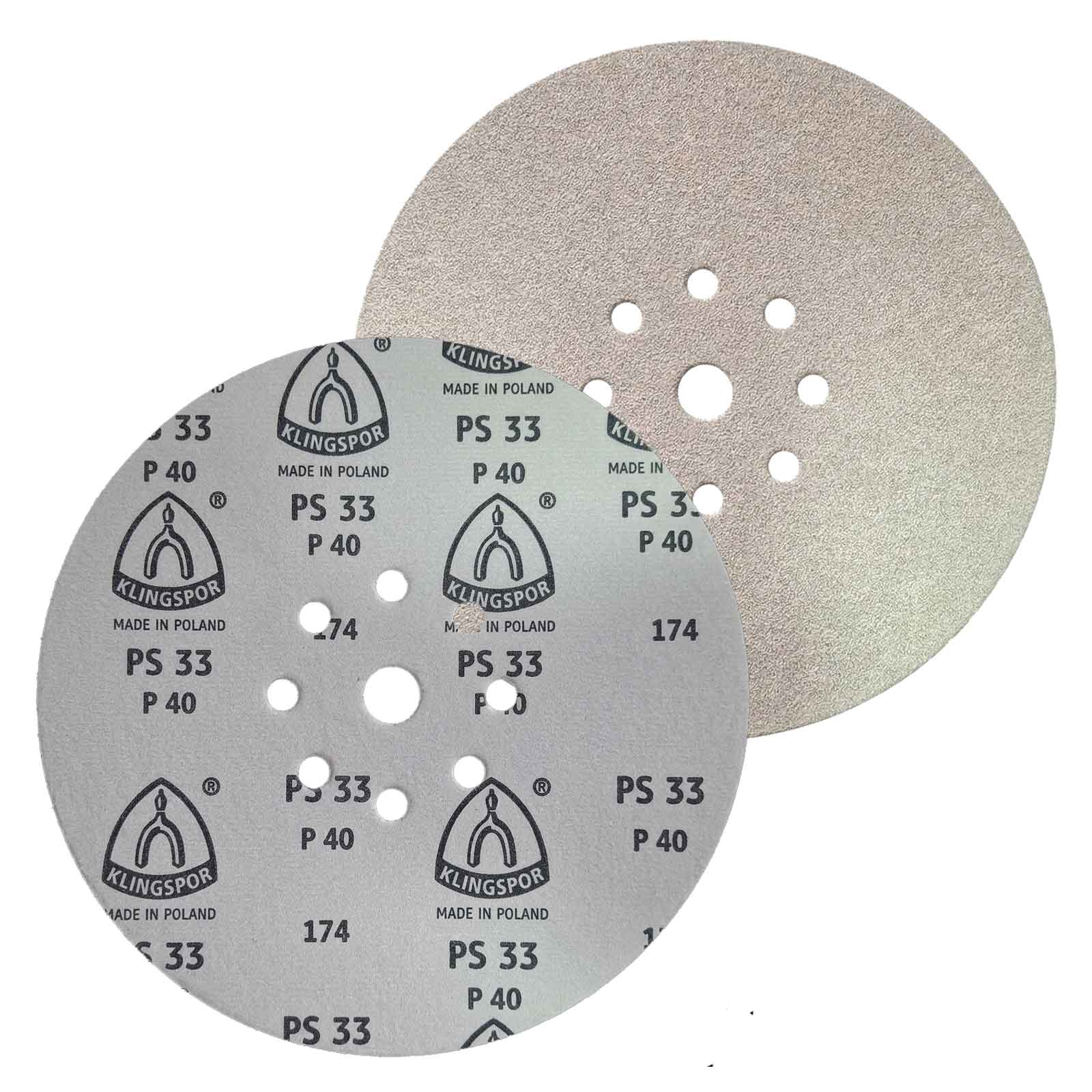 Disco de lixa 225mm Klingspor PS33 P40