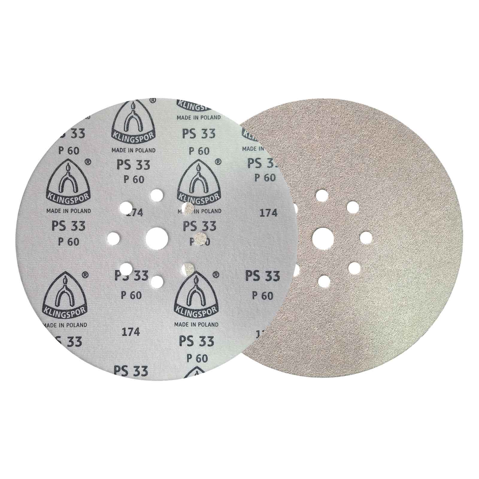 Disco de Lixa 225mm Klingspor PS33 P60 para Lixadeira Girafa 9″ Teto e Parede - Imagem 6