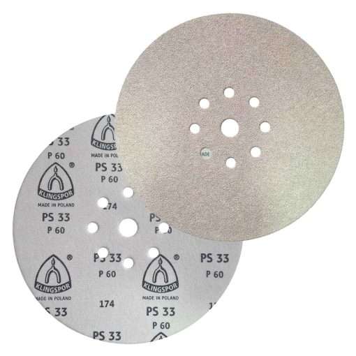 Disco de Lixa 225mm Klingspor PS33 P60 para Lixadeira Girafa 9″ Teto e Parede - Imagem 7