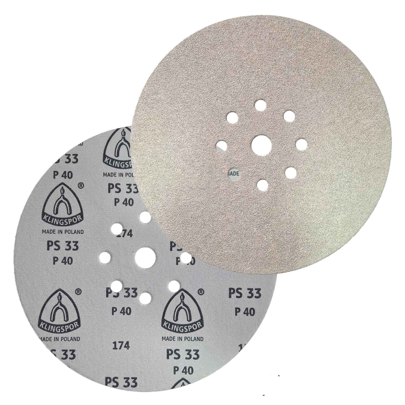 Disco de Lixa 225mm Klingspor PS33 P40 para Lixadeira Girafa 9″ Teto e Parede - Imagem 6