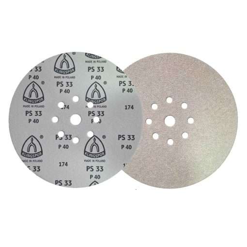Disco de Lixa 225mm Klingspor PS33 P40 para Lixadeira Girafa 9″ Teto e Parede - Imagem 7