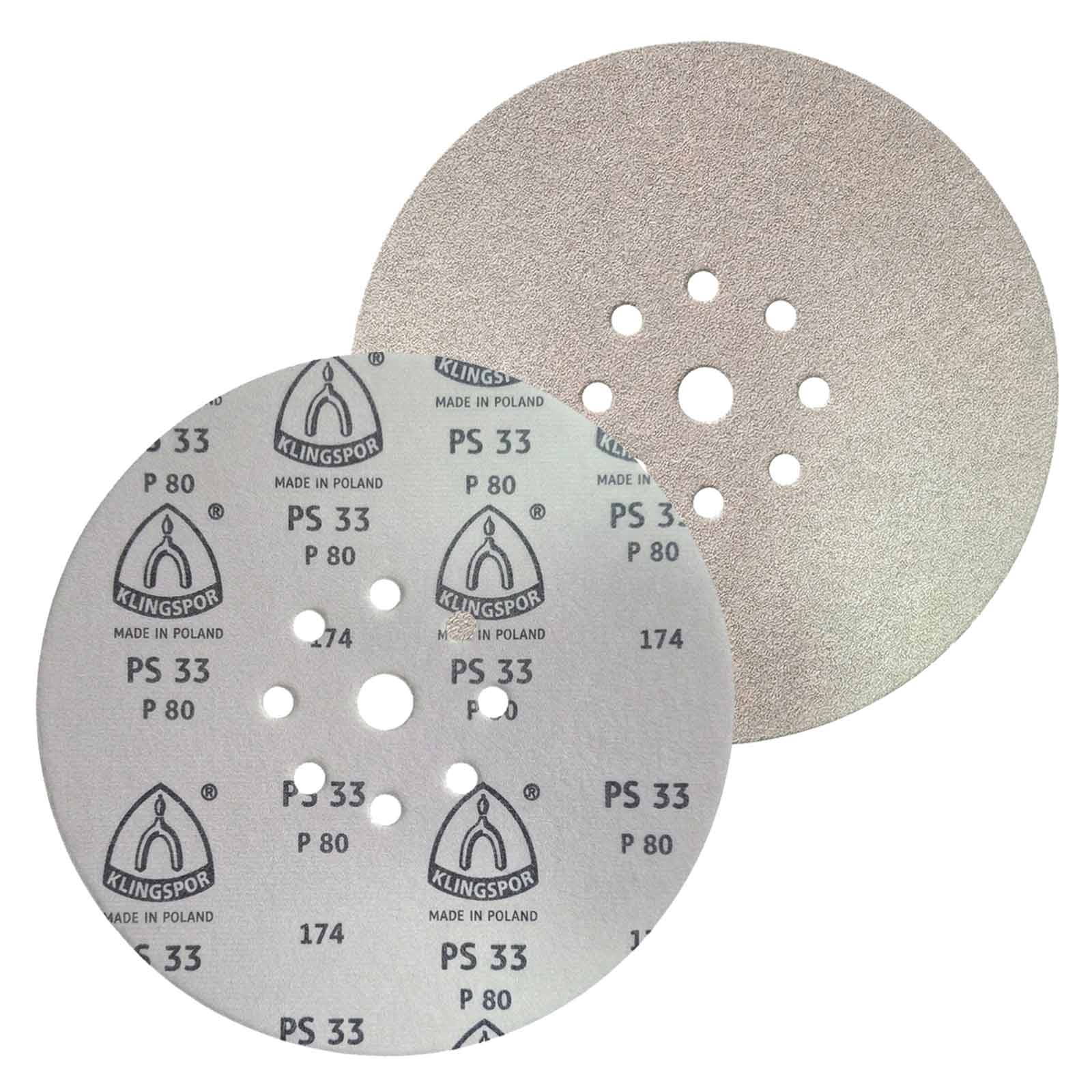 Disco de lixa 225mm Klingspor PS33 P80