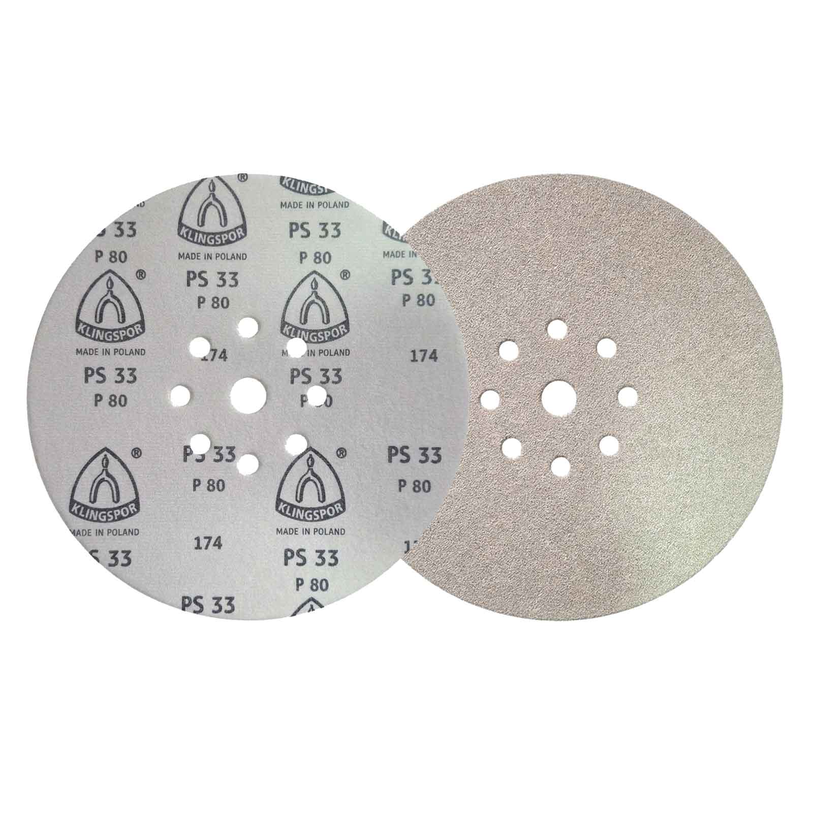 Disco de Lixa 225mm Klingspor PS33 P80 para Lixadeira Girafa 9″ Teto e Parede - Imagem 5