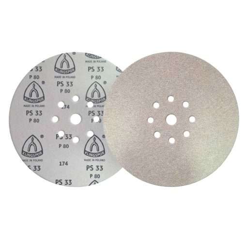 Disco de Lixa 225mm Klingspor PS33 P80 para Lixadeira Girafa 9″ Teto e Parede - Imagem 4