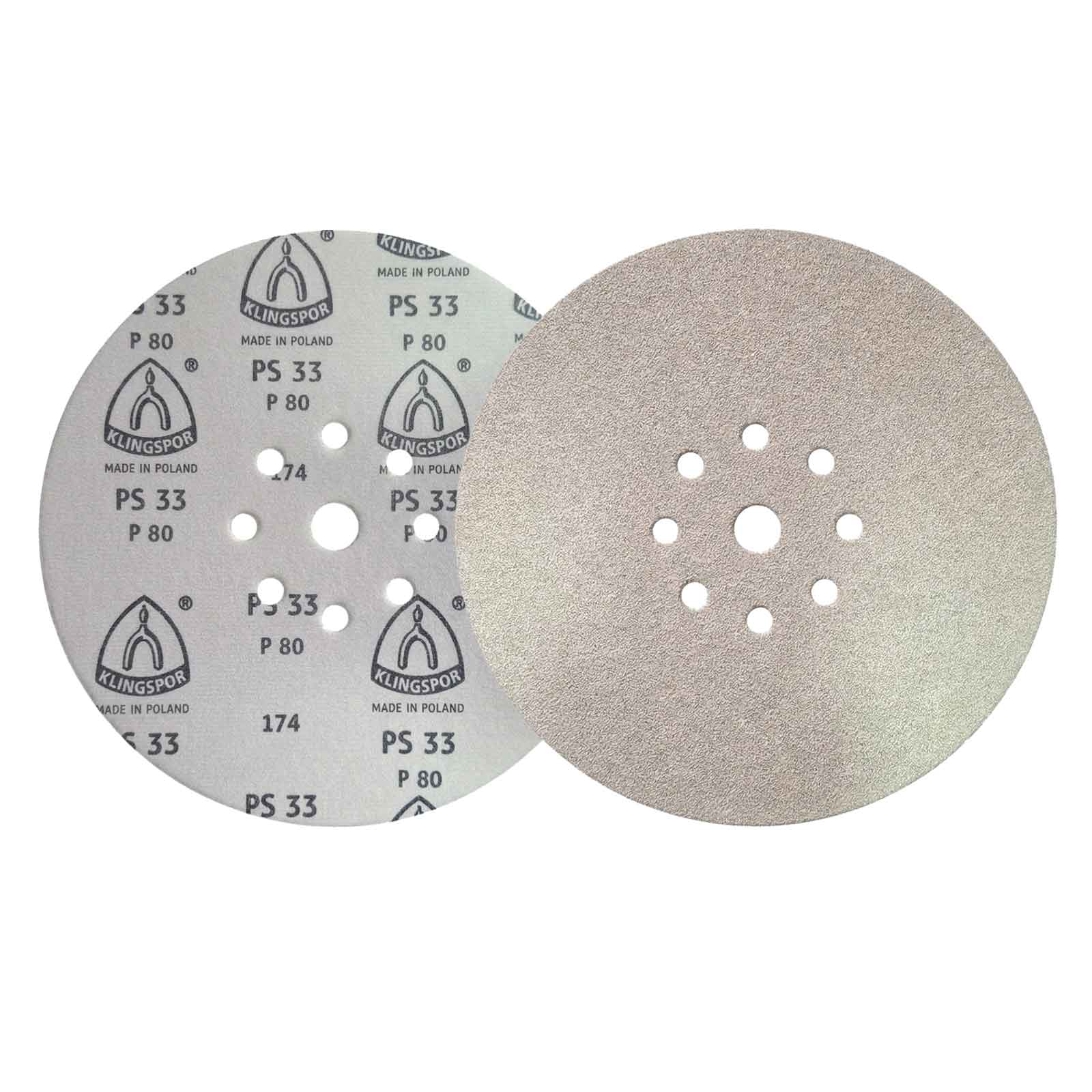 Disco de Lixa 225mm Klingspor PS33 P80 para Lixadeira Girafa 9″ Teto e Parede - Imagem 4