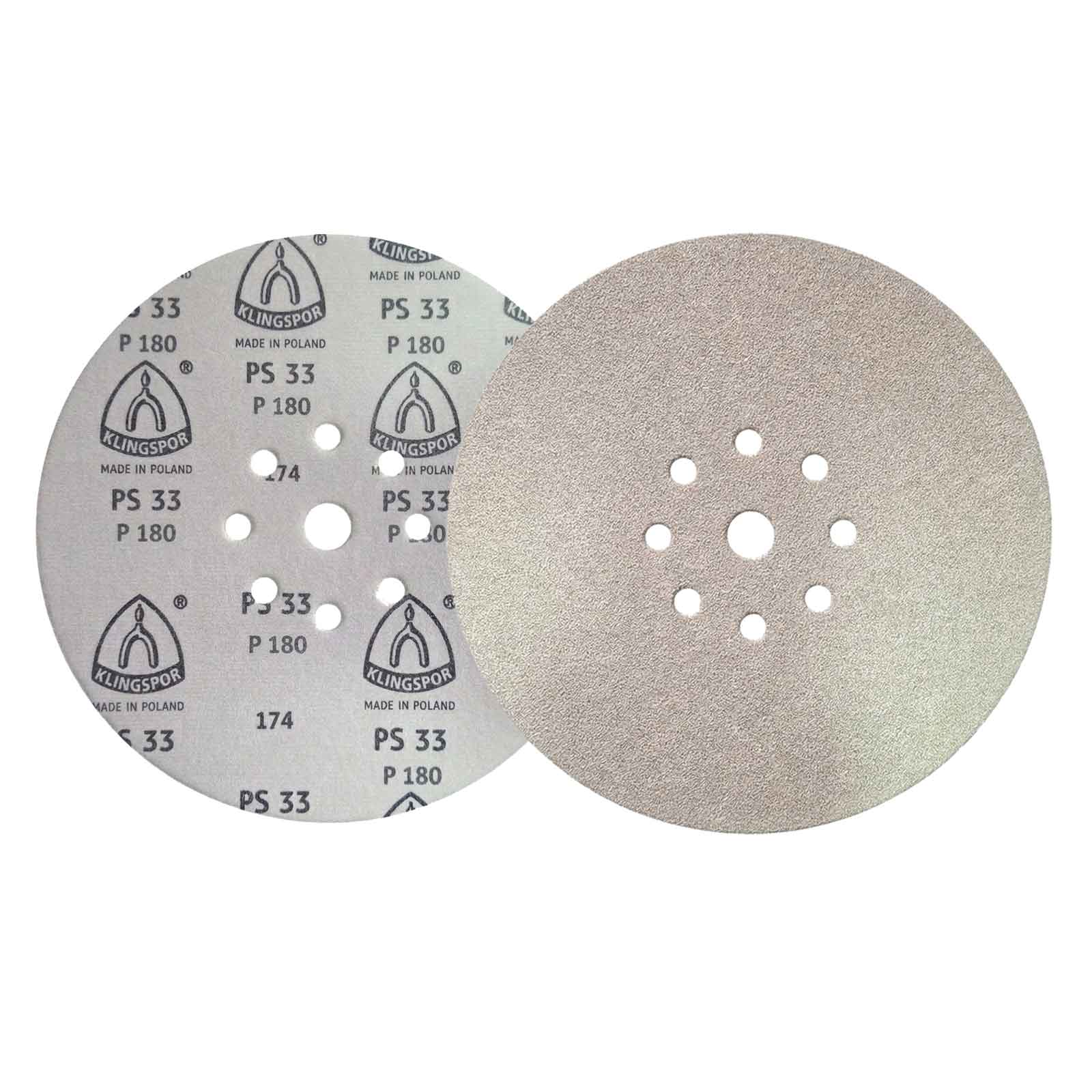 Disco de Lixa 225mm Klingspor PS33 P180 para Lixadeira Girafa 9″ Teto e Parede - Imagem 5