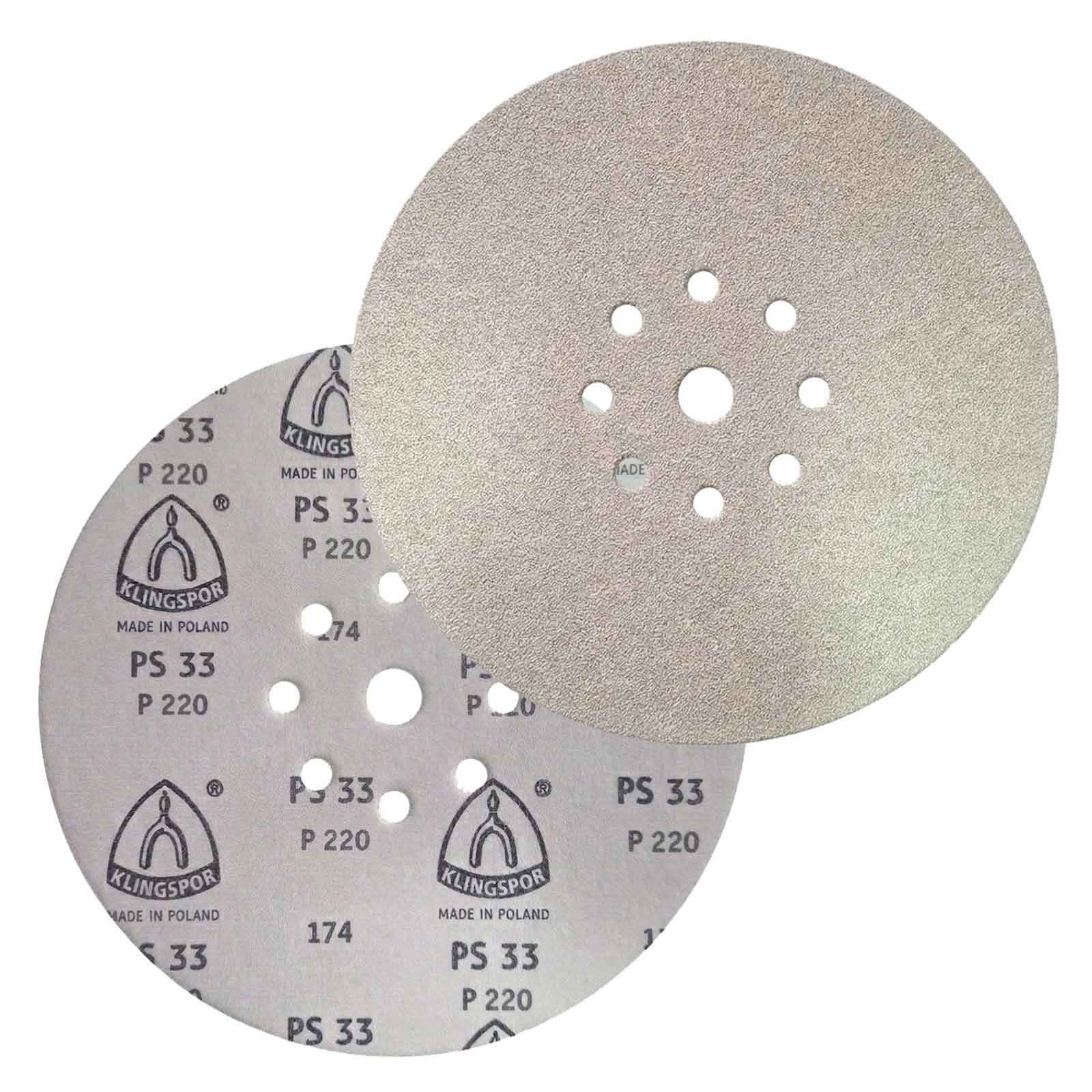 Disco de Lixa 225mm Klingspor PS33 P220 para Lixadeira Girafa 9″ Teto e Parede - Imagem 7