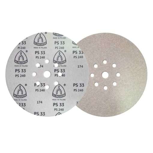 Disco de Lixa 225mm Klingspor PS33 P240 para Lixadeira Girafa 9″ Teto e Parede - Imagem 6