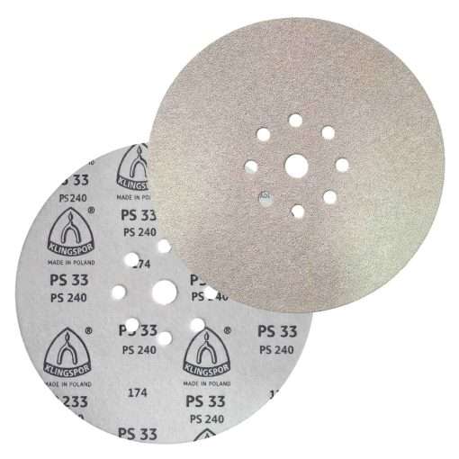 Disco de Lixa 225mm Klingspor PS33 P240 para Lixadeira Girafa 9″ Teto e Parede - Imagem 7