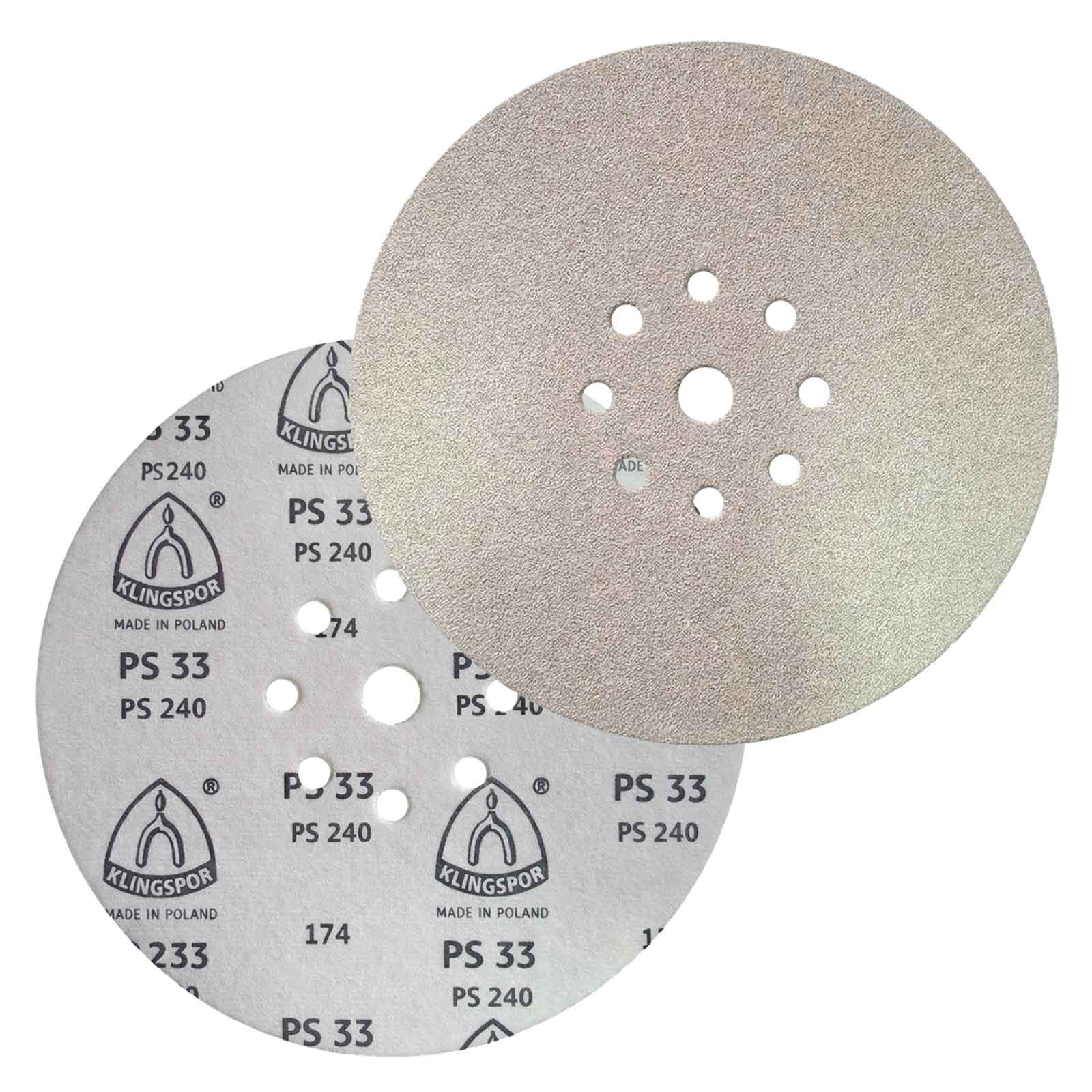 Disco de Lixa 225mm Klingspor PS33 P240 para Lixadeira Girafa 9″ Teto e Parede - Imagem 7