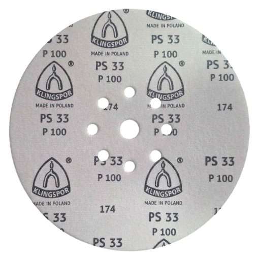Disco de Lixa 225mm Klingspor PS33 P100 para Lixadeira Girafa 9″ Teto e Parede - Imagem 4