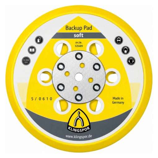 Suporte Para Disco de Lixa com Pluma HST 555 Soft 150mm Klingspor para Lixadeira Roto-Orbital Festool - Imagem 3